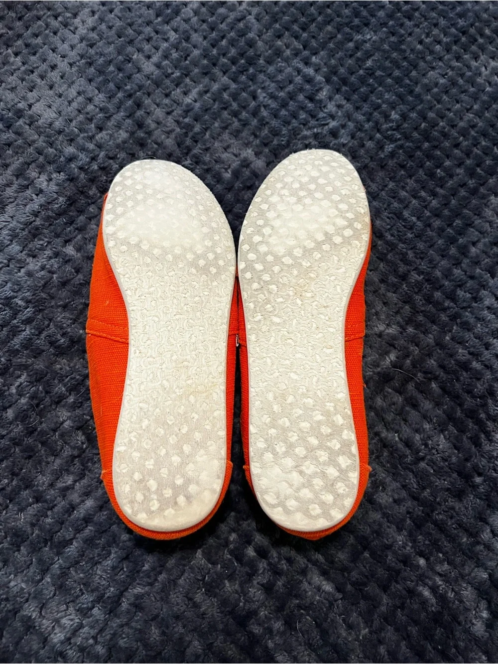 Toms Orange Canvas Slip-On Flats